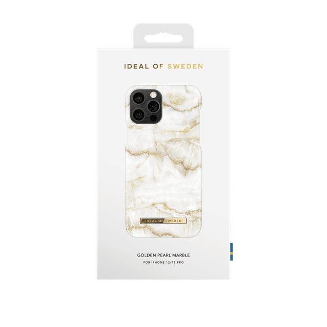 ideal of sweden marble apple iphone 12 12 pro case fashionable swedish design marble stone iphone back cover wireless charging compatible golden pearl marble - SW1hZ2U6NzE5NzA=