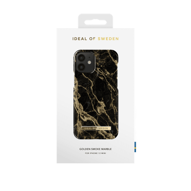 كفر iDeal of Sweden - MARBLE Apple iPhone 12 Mini Case - Golden Smoke Marble - SW1hZ2U6NzE5ODI=