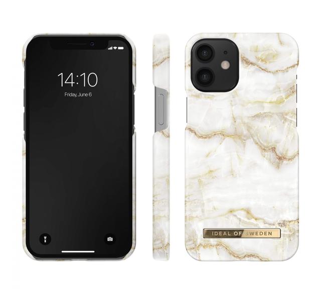 ideal of sweden marble apple iphone 12 mini case fashionable swedish design marble stone iphone back cover wireless charging compatible golden pearl marble - SW1hZ2U6NzE5ODU=
