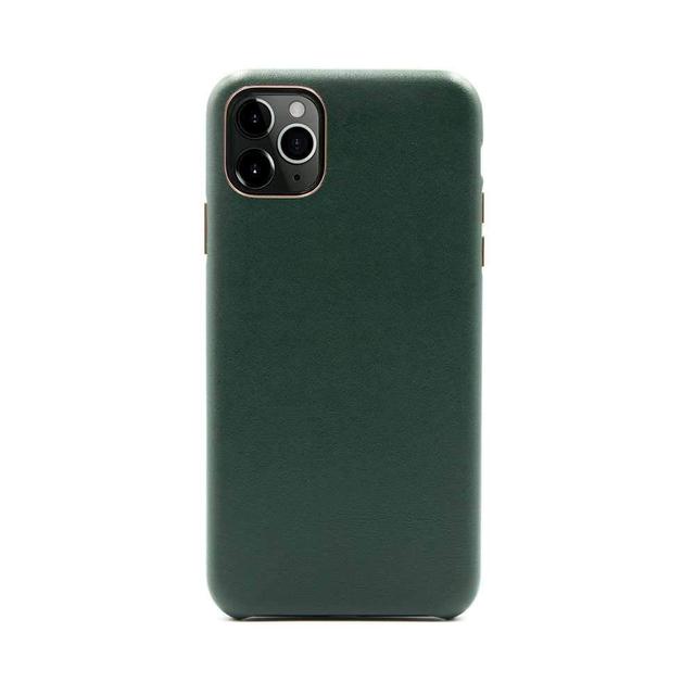 iguard by porodo classic leather back case for iphone 11 pro green - SW1hZ2U6NDQyMTY=