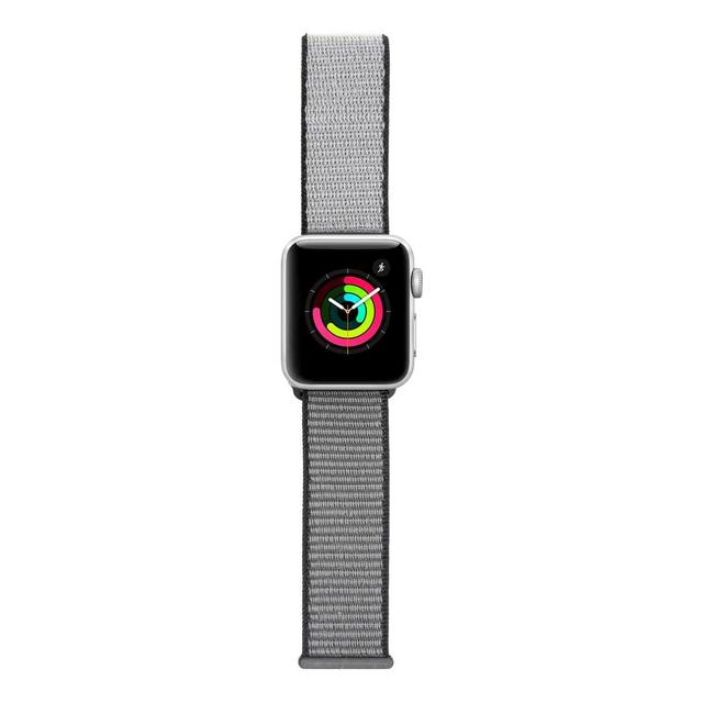 iguard by porodo nylon watch band for apple watch 44mm 42mm light gray - SW1hZ2U6NDc5Mzk=