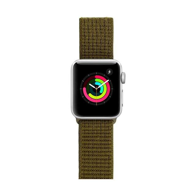 iguard by porodo nylon watch band for apple watch 44mm 42mm coral - SW1hZ2U6NDc5MTk=