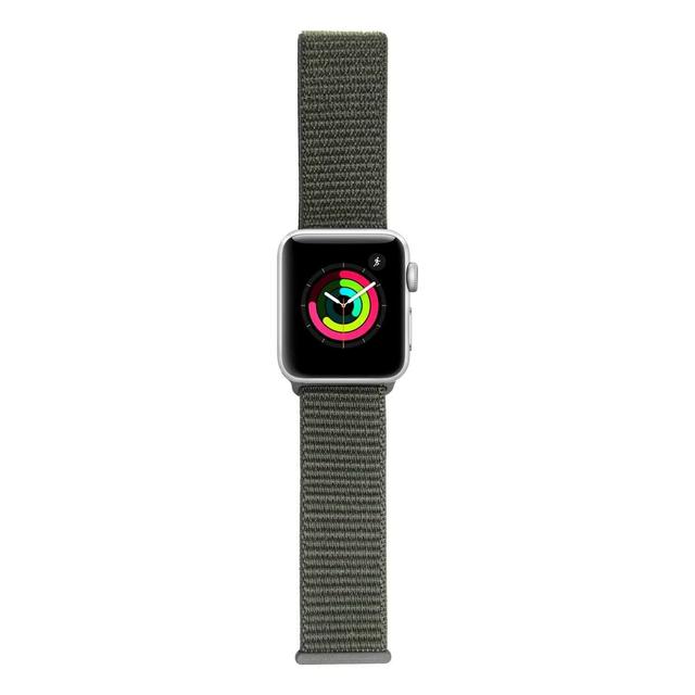 iguard by porodo nylon watch band for apple watch 44mm 42mm dark green - SW1hZ2U6NDc5MTY=