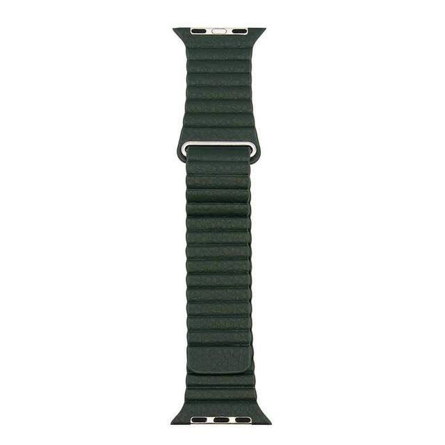 iguard by porodo leather watch band for apple watch 44mm 42mm green - SW1hZ2U6NDc4NzE=