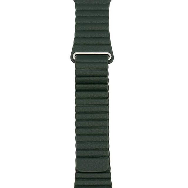 iguard by porodo leather watch band for apple watch 44mm 42mm green - SW1hZ2U6NDc4NzI=