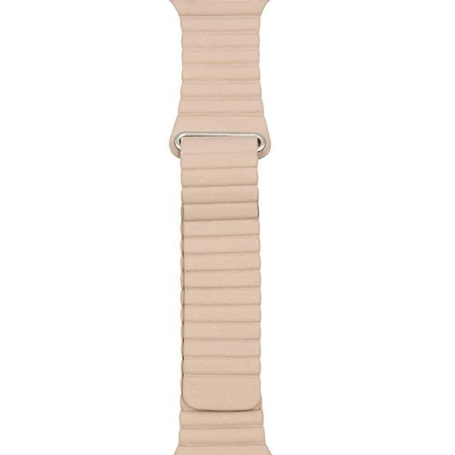 iguard by porodo leather watch band for apple watch 44mm 42mm brown - SW1hZ2U6NDc4NjE=