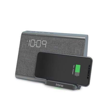 ihome bluetooth dual alarm clock wireless charging speakerphone and usb charging port - SW1hZ2U6NTI3Mzc=