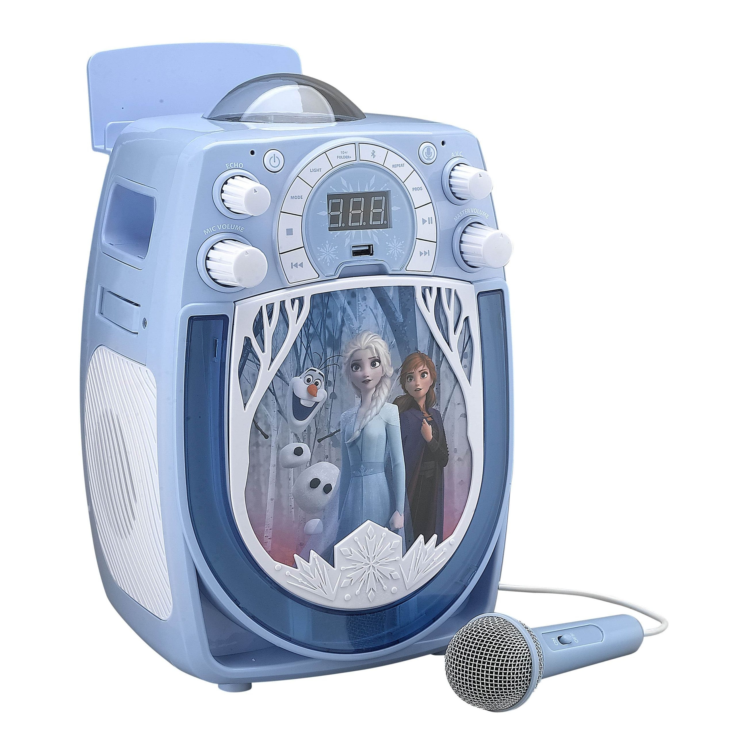 آلة كاريوكي مع ميكروفون سلكي KIDdesigns - FROZEN Bluetooth MP3 Sing Along Karaoke Machine