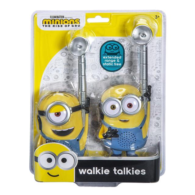 iHome kiddesigns minions frs walkie talkies with lights sounds kid friendly easy to use powerful 500ft range toys for kids adults family 2 way radio clear sound battery included - SW1hZ2U6NTcyMzk=