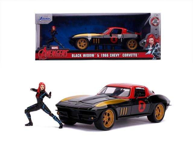 لعبة سيارة Jada - Marvel Black Widow 1966 Chevy 1:24 - SW1hZ2U6NzI2MzM=