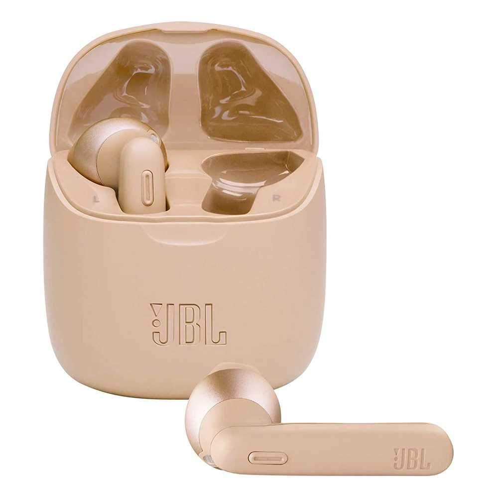 سماعات رأس لاسلكية JBL T225 True Wireless Earbud Headphones - Gold - cG9zdDo3NzY4Mw==