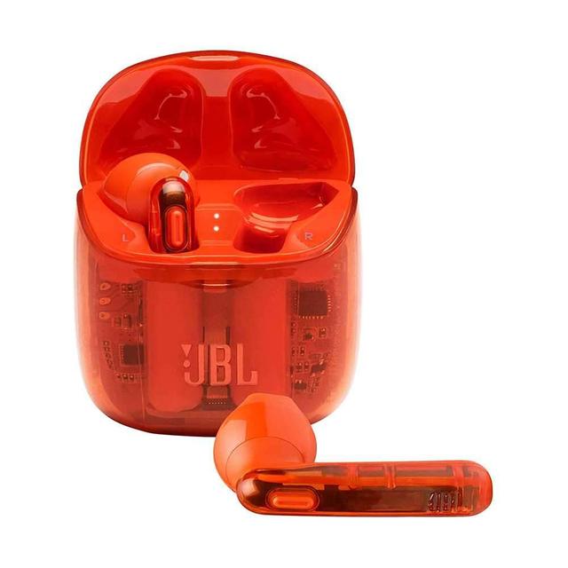 jbl t225 true wireless earbud headphones ghost orange - SW1hZ2U6Nzc2ODk=