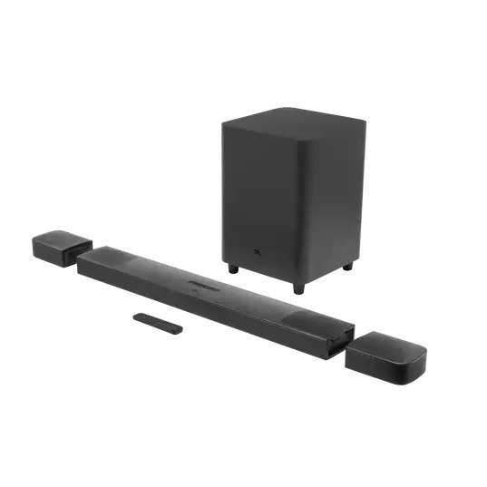 مسرح منزلي محيطي لاسلكي حقيقي أسود جي بي ال Jbl Bar 9 1 Black Dolby Atmos True Wireless Surround Speaker
