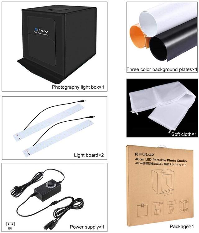 Generic PULUZ 40cmx40cmx40cm Folding Portable White Light Photo Lighting Studio Shooting Tent Box Kit - SW1hZ2U6NjEyOTM=