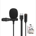 Generic Blueland Lavalier microphone with one side connect earphone for youtube tiktok instagram and facebook vedio (Type-C) - SW1hZ2U6NjcwNjQ=