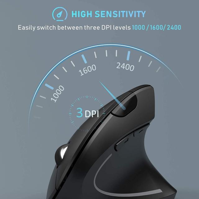 ماوس ANEAR 2.4 G Ergonomic Silent Wireless Mouse - SW1hZ2U6NjczMTU=