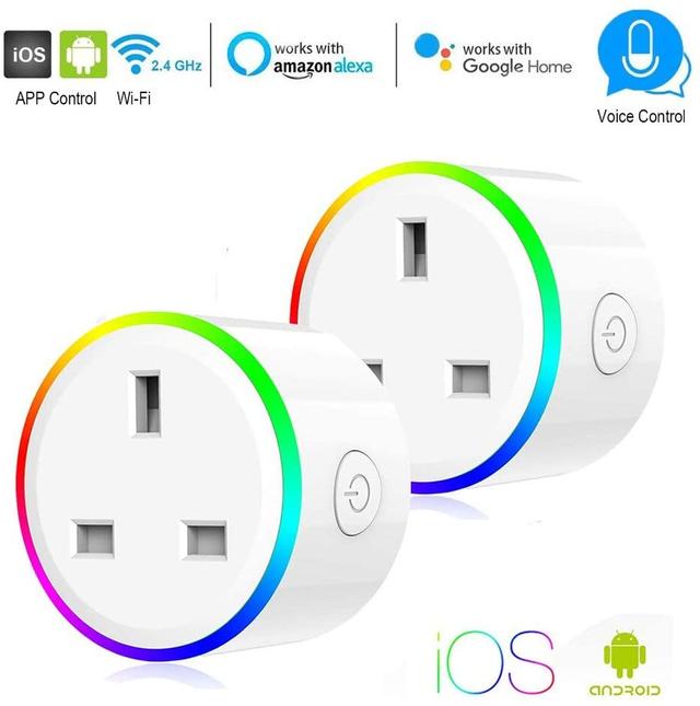 Generic ( 2 Pcs in1 Pack) Wifi Smart Plug for home automation compatible with Alexa, Google Home, IFTTT - SW1hZ2U6NjczMTk=