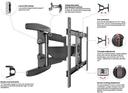 nb north bayou full motion tv wall mount for most 40-70 inches led lcd computer monitors and tvs - SW1hZ2U6NjgyMjU=