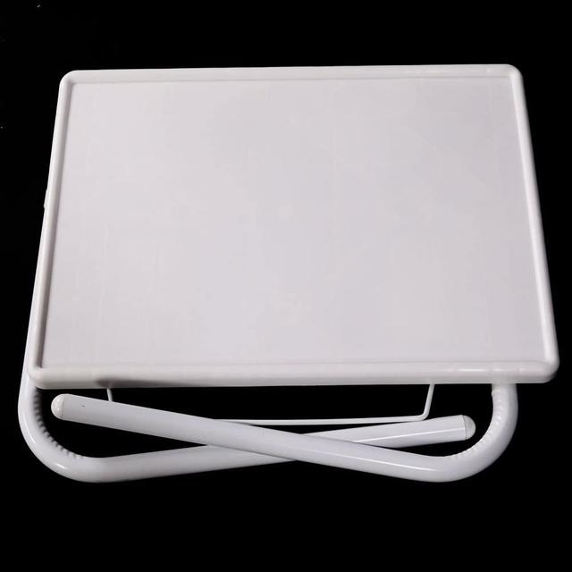 Generic foldable assembled table tv tray portable folding snack table adjustable sofa side table bed laptop desk table for breakfast home use white - SW1hZ2U6NzA5MzQ=