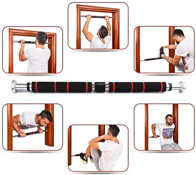 Generic Pull Up Bar Doorway Home Adjustable Non Slip Width Bar Fitness Equipment For Sit Ups Crunches - SW1hZ2U6NzA5NTA=