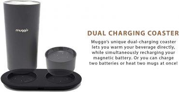 كوب التسخين الإلكتروني Muggo 12 oz Temperature Control Mug with 3 hour Battery Life