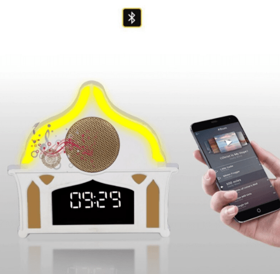 مكبر صوت للقرآن   Shenzhen Equantu - SQ912 Islamic MP3 Player Speaker LED Clock - 3}