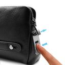 Generic Anti-Theft Mens Wallet Fingerprint Recognition Unlocker Genuine Leather with Zipper Exquisite Soft Leather Long Handbag Support USB Charging - SW1hZ2U6ODEzODM=