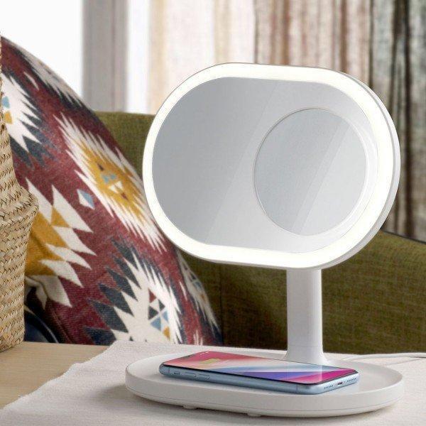 momax q led mirror with wireless charging and bluetooth speaker - SW1hZ2U6NDA5NTU=
