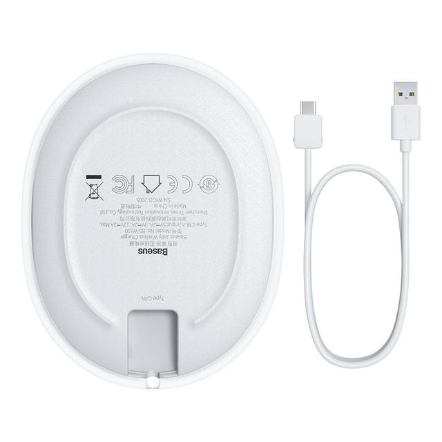 شاحن لاسلكي Baseus Jelly wireless charger 15W– أبيض - SW1hZ2U6NzcwNzE=