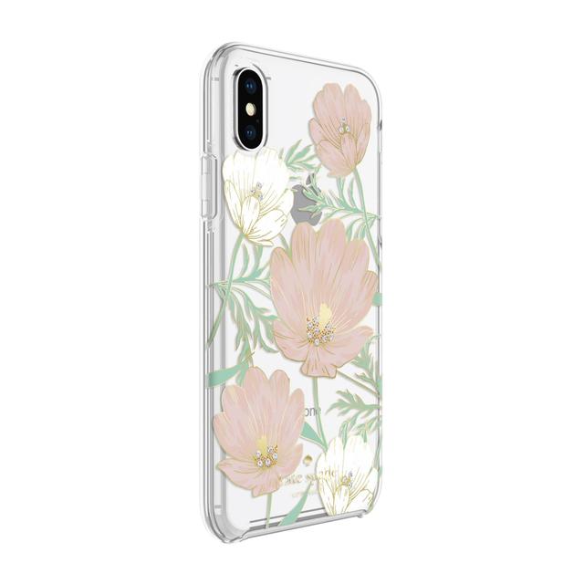 kate spade new york iphone xs x protective hardshell case large blossom multi gold foil with gems - SW1hZ2U6MzIwNTk=