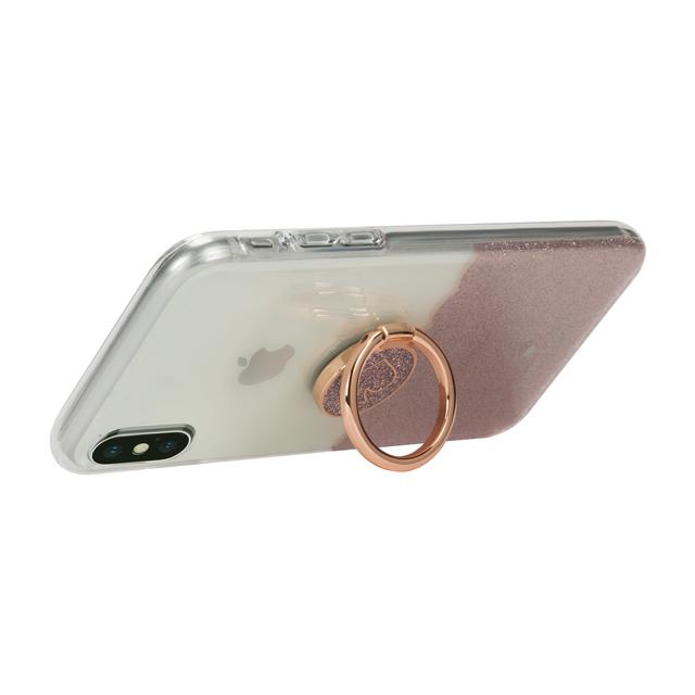 kate spade new york iphone xs x gift set ring stand protective hardshell case scallop rose gold glitter clear - SW1hZ2U6MzIwODA=