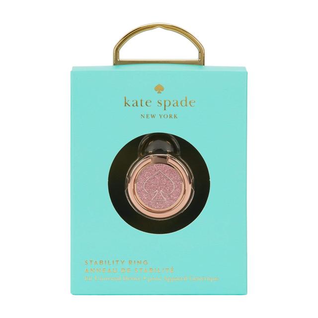 kate spade new york iphone xs x gift set ring stand protective hardshell case scallop rose gold glitter clear - SW1hZ2U6MzIwODI=
