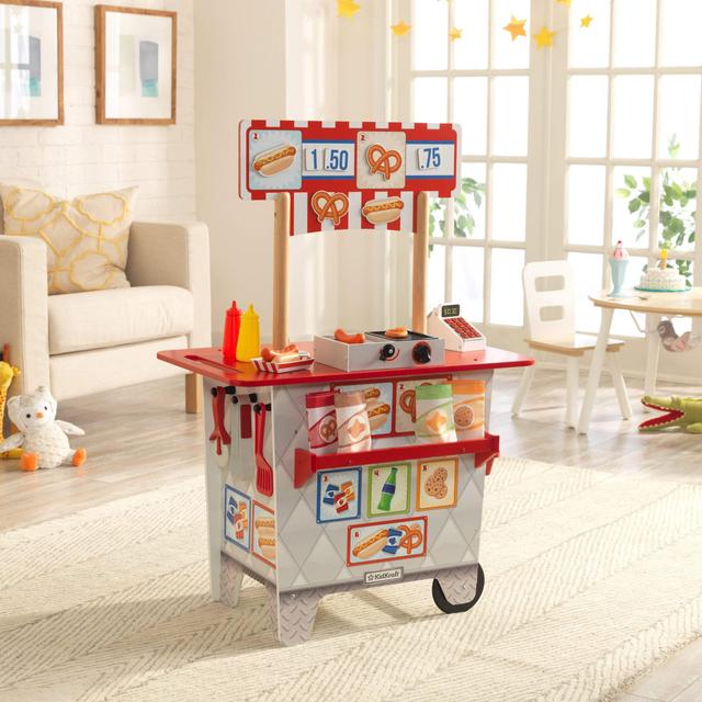 عربة الطعام للأطفال KidKraft - Ultimate Snack Stand - أحمر - SW1hZ2U6Njc4NjY=