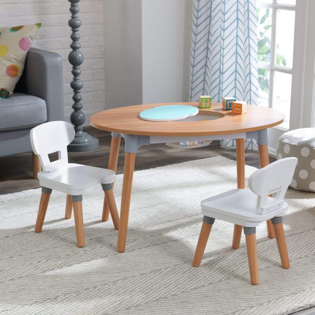 طاولة وكرسيان للأطفال KidKraft - Mid-Century Kid™ Toddler Table & 2 Chair Set - رمادي - SW1hZ2U6NjgxOTY=