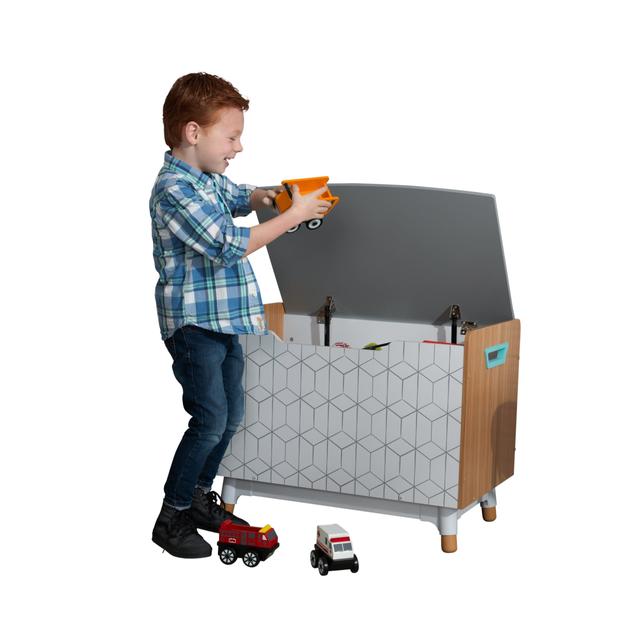 صندوق العاب بلاستيكي رمادي كيد كرافت KidKraft grey plastic Kid Toy Box - SW1hZ2U6NjgxODA=