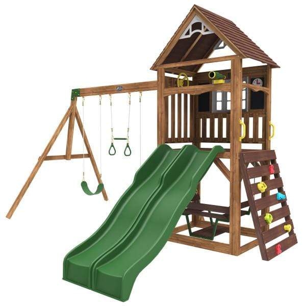 برج العاب اطفال خارجية كيد كرافت مع زحليقة وأرجوحة KidKraft Lindale Swing Set / Playset