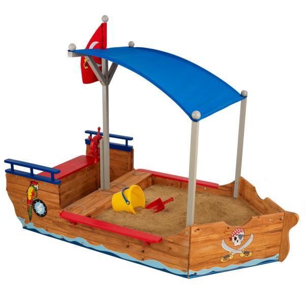 صندوق الرمل للاطفال مع مظلة كيد كرافت kidkraft Umbrella With Pirate Sandboat - SW1hZ2U6NjgwODE=