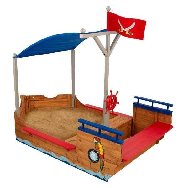 صندوق الرمل للاطفال مع مظلة كيد كرافت kidkraft Umbrella With Pirate Sandboat - 2}