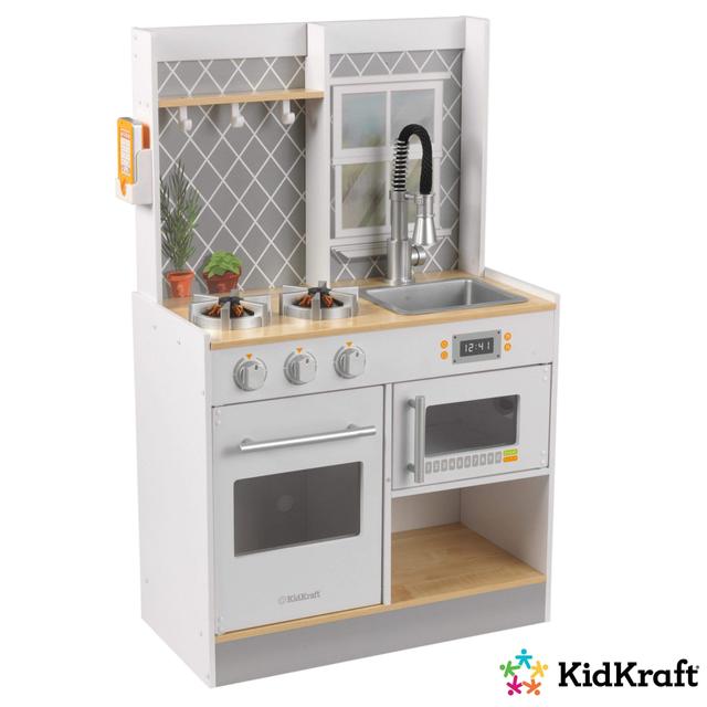 مطبخ للأطفال KidKraft - Let's Cook Wooden Play Kitchen - أبيض - SW1hZ2U6Njc5OTc=