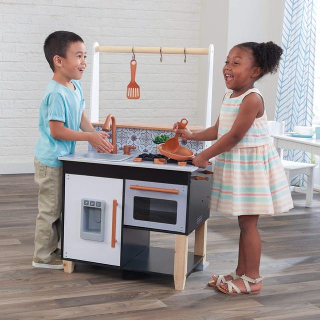 مطبخ للأطفال KidKraft - Artisan Island Toddler Play Kitchen - أسود - SW1hZ2U6NjgwMjA=