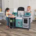 مطبخ اطفال خشب جاردن جورميه تركيب ايزي كرافت بالأضواء والأصوات كيد  KidKraft Garden Gourmet Play Kitchen with EZ Kraft Assembly - SW1hZ2U6NjgwMzU=