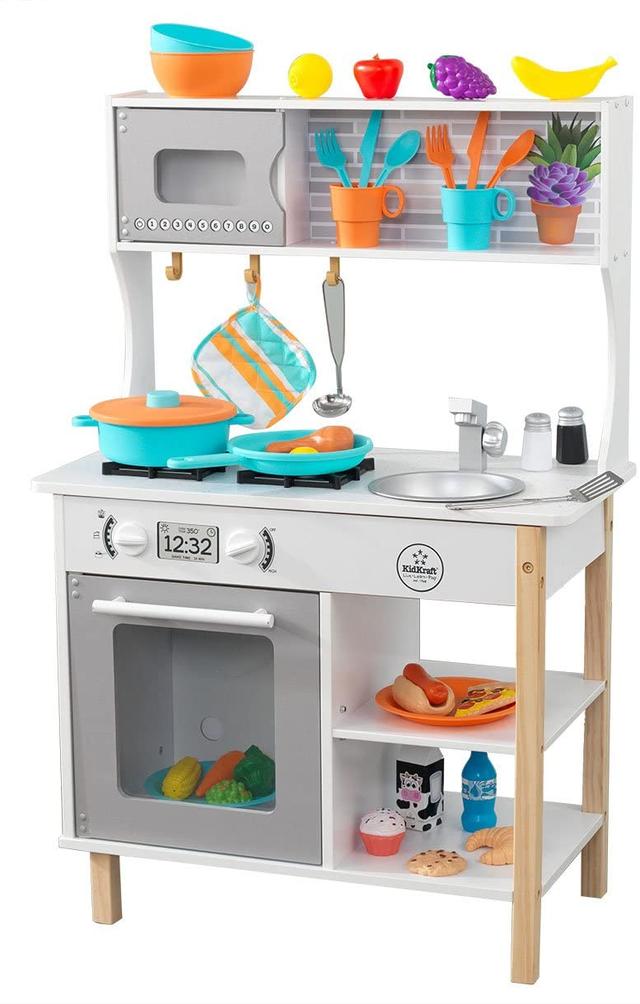 مطبخ للأطفال KidKraft - All Time Play Kitchen With Accessories - أبيض - SW1hZ2U6Njc5Nzk=
