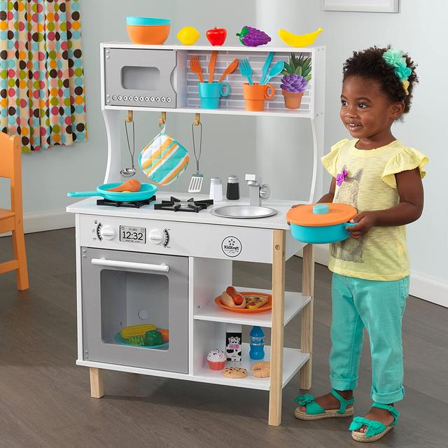 مطبخ للأطفال KidKraft - All Time Play Kitchen With Accessories - أبيض - SW1hZ2U6Njc5ODE=