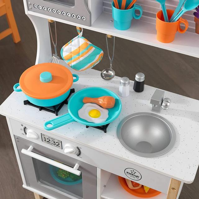مطبخ للأطفال KidKraft - All Time Play Kitchen With Accessories - أبيض - SW1hZ2U6Njc5ODM=