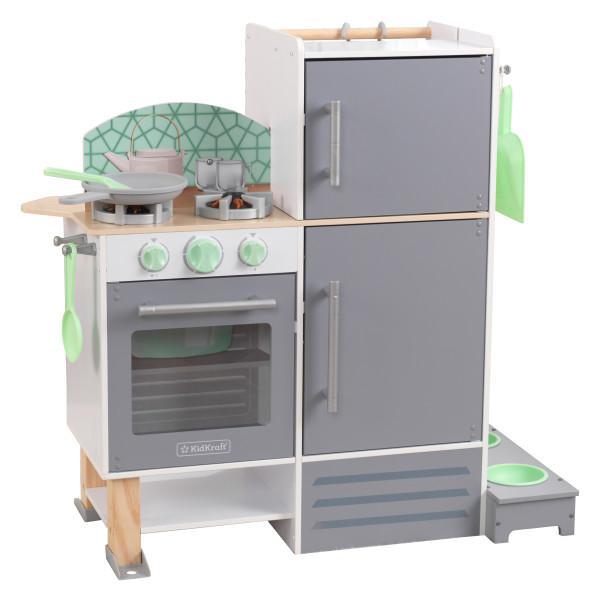 مطبخ ومغسلة للأطفال KidKraft - 2-in-1 Kitchen and Laundry - رمادي - SW1hZ2U6NjgwNTI=