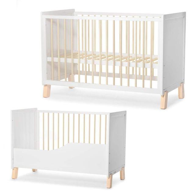 kinderkraft baby wooden cot nico guardrail white - SW1hZ2U6ODI2MjA=