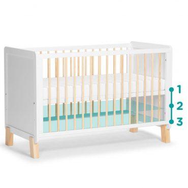 سرير أطفال خشبي أبيض Kinderkraft Baby + mattress