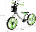 kinderkraft balance bike 2way next green gray z akcesoriami - SW1hZ2U6ODI0NzQ=