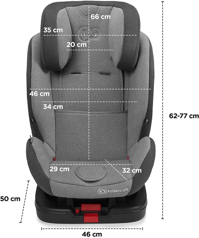 مقعد سيارة للأطفال لون أسود Kinderkraft VADO with ISOFIX system - SW1hZ2U6ODE5NzE=