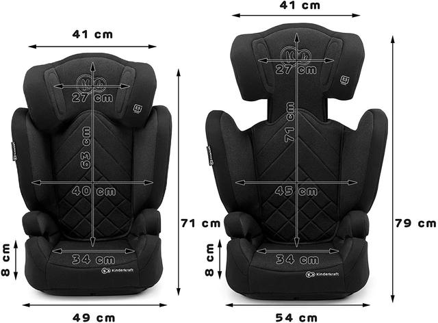 مقعد سيارة للأطفال لون أسودKinderkraft XPAND black with ISOFIX system - SW1hZ2U6ODIwOTU=